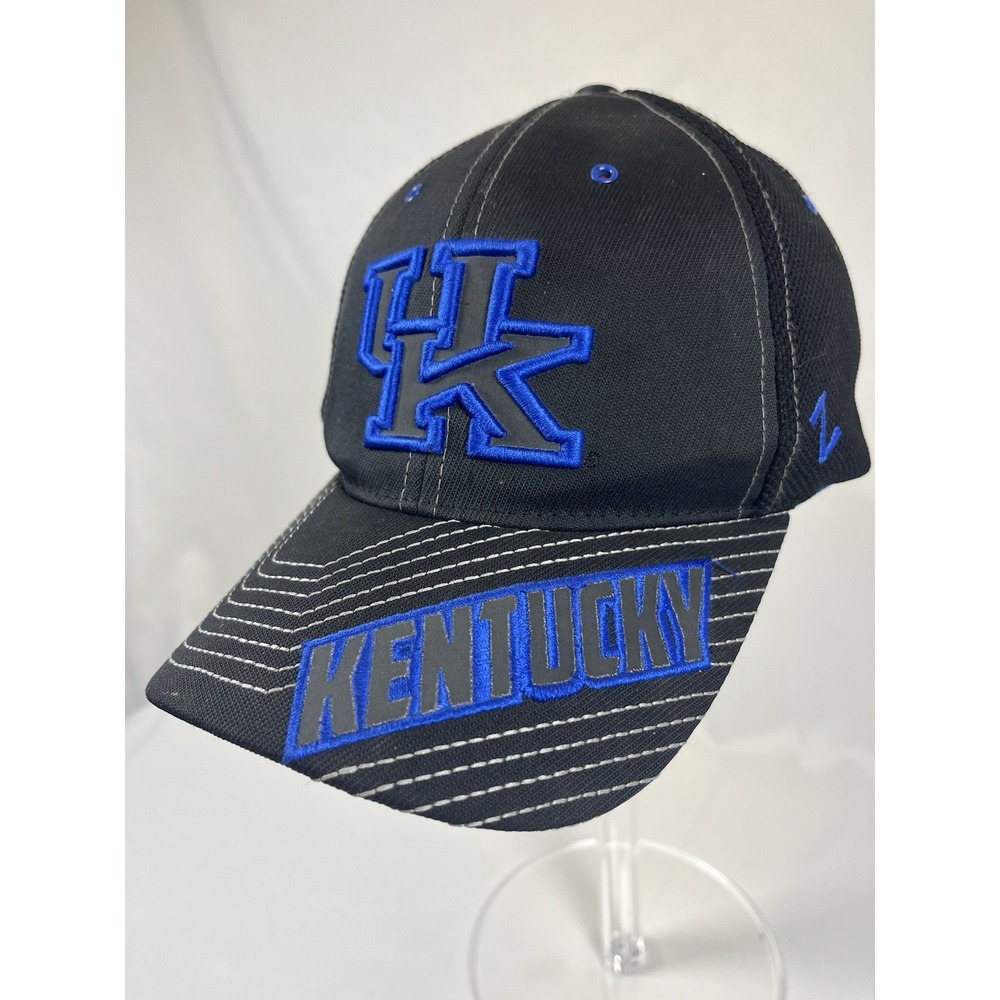 Zephyr Kentucky Wildcats UK Black Blue Adjustable Hat Cap Embroidered NCAA
